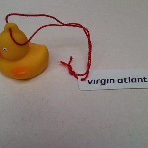- 3 Virgin Atlantic airlines yellow one inch big rubber duck NEW